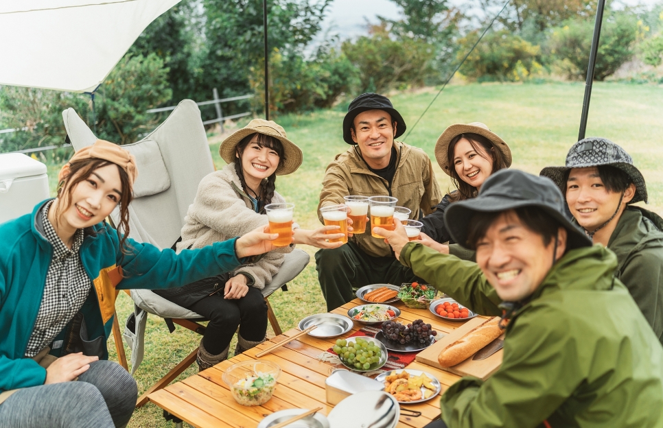 会社の懇親会で野外BBQ