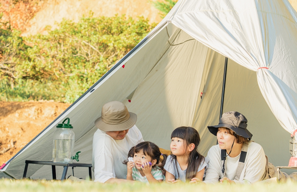 家族でキャンプ
